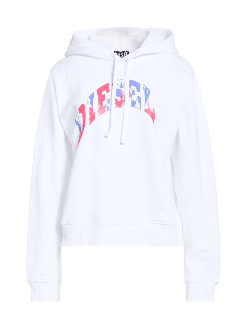 Diesel White Hoodie 100% cotton with white Pink and Blue hoodie NWT size xl